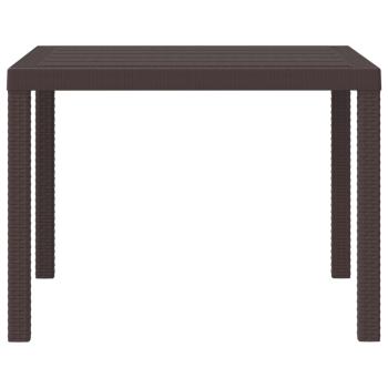 Gartentisch Braun 100 x 100 x 73 cm Poly-Rattan