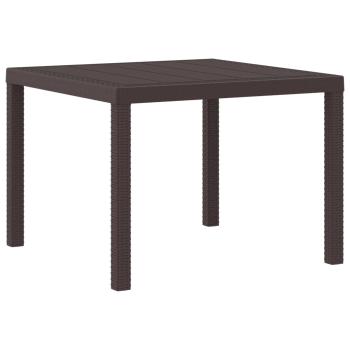 Gartentisch Braun 100 x 100 x 73 cm Poly-Rattan