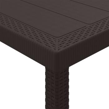 Gartentisch Braun 100 x 100 x 73 cm Poly-Rattan