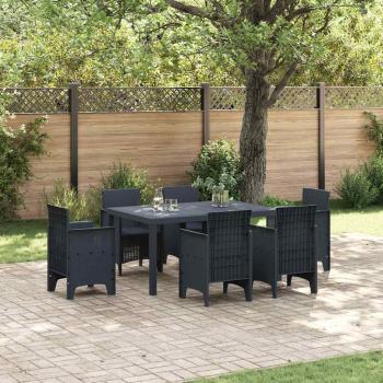 ARDEBO.de - Outdoor Tisch Anthrazit Kunststoff Medium Langlebig