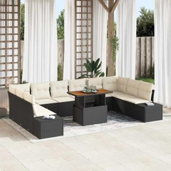 ARDEBO.de - Garten Sofa Set 11-teilig Beige Aluminium Garten Sofa Set