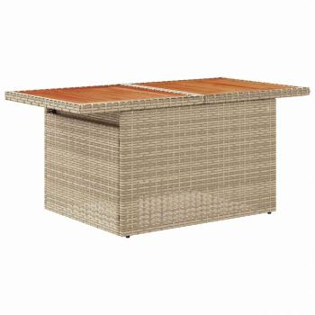 Garten Sofa Set Set von 9 Beige, Grau Rattan, Polyester