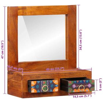 Wandschrank 40x20x50 cm Massivholz Akazie