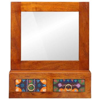 Wandschrank 40x20x50 cm Massivholz Akazie