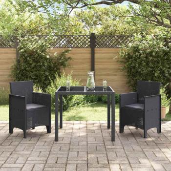 Gartenstuhl Set von 2 Anthrazit Kunststoff Mittel Langlebig