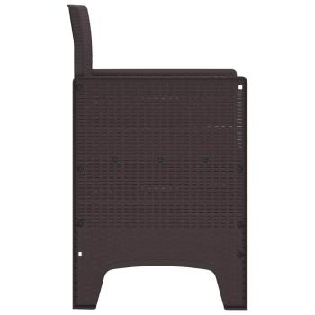 Gartenstühle 4 Stück Braun Poly Rattan