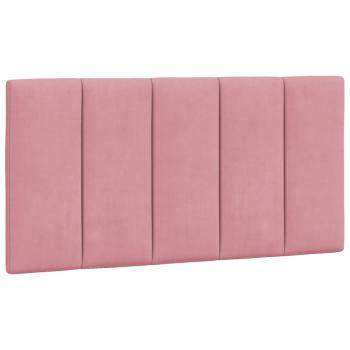 Bett mit Matratze Rosa 100x200 cm Samt