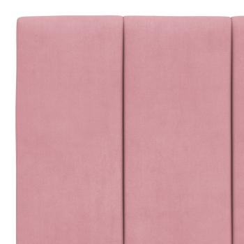 Bett mit Matratze Rosa 100x200 cm Samt