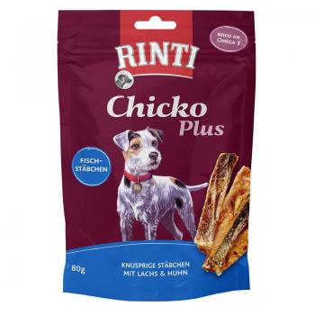 ARDEBO.de Rinti Chicko Plus Fischstächen mit Lachs & Huhn 80 g