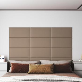 ARDEBO.de - Wandpaneele 12 Stk. Cappuccino-Braun 60x30cm Kunstleder 2,16 m²