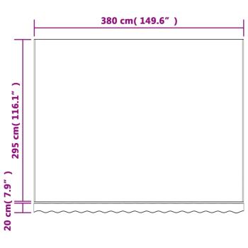 Markisenbespannung Mehrfarbig Gestreift 4x3 m