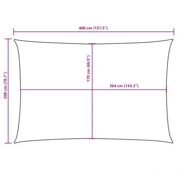 Sonnensegel Oxford-Gewebe Rechteckig 2x4 m Gelb