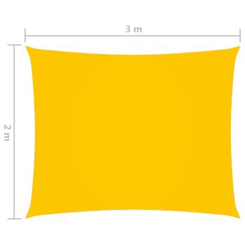 Sonnensegel Oxford-Gewebe Rechteckig 2x3 m Gelb