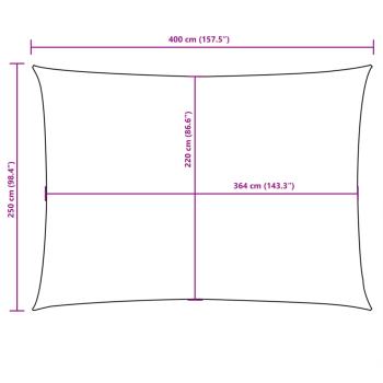 Sonnensegel Oxford-Gewebe Rechteckig 2,5x4 m Orange