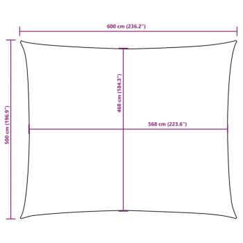 Sonnensegel Oxford-Gewebe Rechteckig 5x6 m Orange