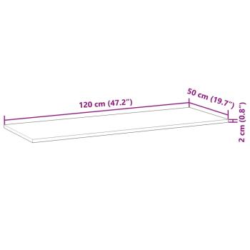 Waschtischplatte Ölbeschichtung 120x50x2 cm Massivholz Akazie