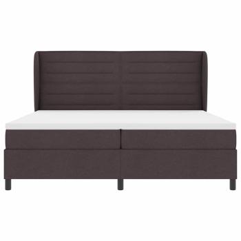 Boxspringbett mit Matratze Dunkelbraun 200x200 cm Stoff