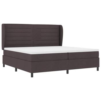 Boxspringbett mit Matratze Dunkelbraun 200x200 cm Stoff