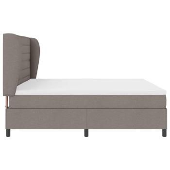 Boxspringbett mit Matratze Taupe 200x200 cm Stoff