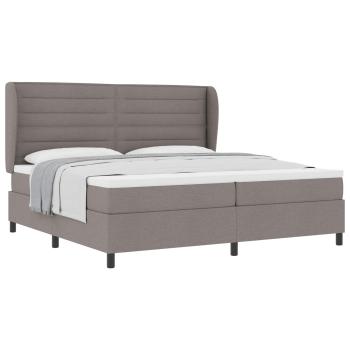 Boxspringbett mit Matratze Taupe 200x200 cm Stoff