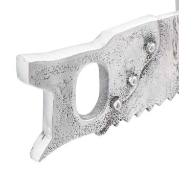 Buchstützen 2 Stück Silber 11x14x17,5 cm Aluminium Säge