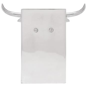 Buchstützen 2 Stück Silber 21,5x15,5x20 cm Aluminium Bull