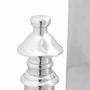 Buchstützen 2 Stück Silber 11x12x19,5 cm Aluminium Schach