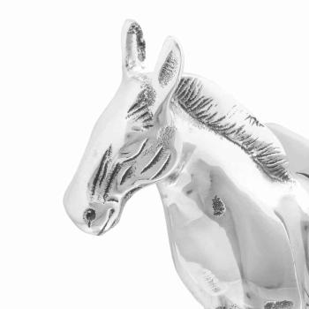 Buchstützen 2 Stück Silber 11x14x25 cm Aluminium Pferd