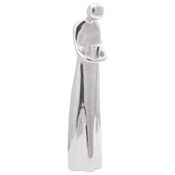 ARDEBO.de - Skulptur Silber 10x16x49 cm aus Aluminium