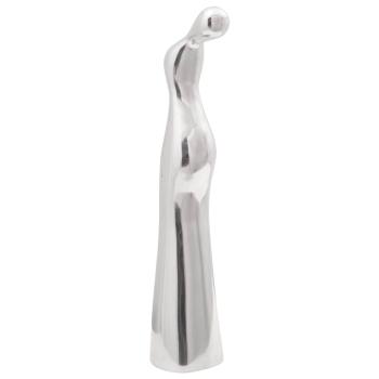 Skulptur Silber 10x16x49 cm aus Aluminium