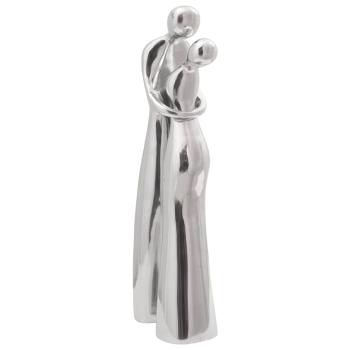 Skulptur Silber 10x16x49 cm aus Aluminium