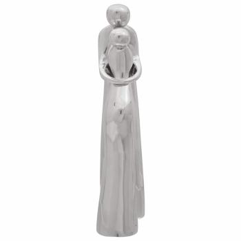 Skulptur Silber 10x16x49 cm aus Aluminium