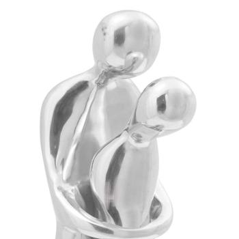 Skulptur Silber 10x16x49 cm aus Aluminium