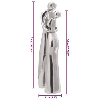 Skulptur Silber 10x16x49 cm aus Aluminium
