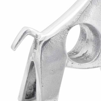 Stierskulptur Silber 22x9,5x34 cm Aluminium