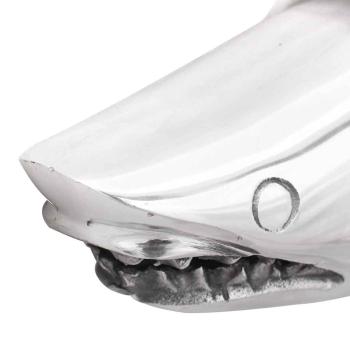 Haifischskulptur Silber 68x20x24 cm Aluminium