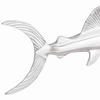 Wandmontierte Schwertfisch Silber 91x8x26 cm aus Aluminium