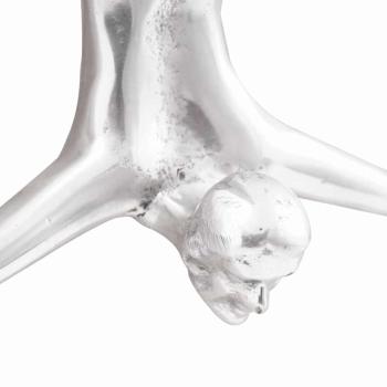 Skulptur Silber 22x8x25 cm Aluminium fallender Mann