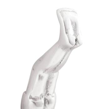 Skulptur Silber 22x8x25 cm Aluminium fallender Mann