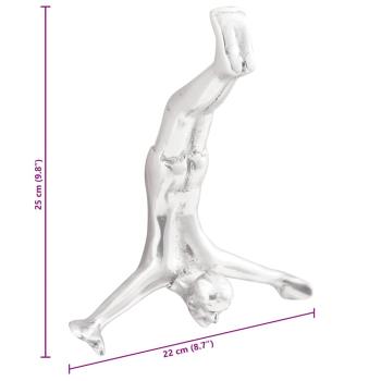 Skulptur Silber 22x8x25 cm Aluminium fallender Mann