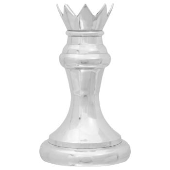 Schachskulpturen 2 Stück Silber Aluminium