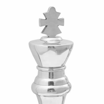 Schachskulpturen 2 Stück Silber Aluminium