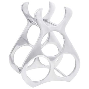 ARDEBO.de - Weinregal Silber 23x14x28 cm Aluminium