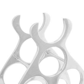Weinregal Silber 32x14x37,5 cm Aluminium