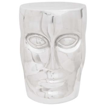 Hocker Silber 33x33x45 cm aus Aluminium