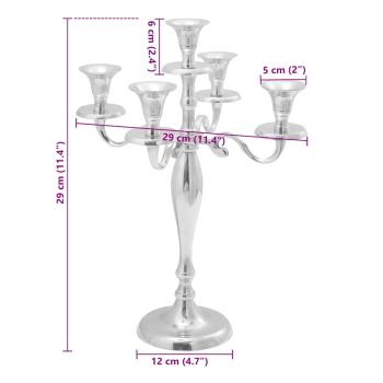 Kerzenhalter Silber 29x29x40 cm Aluminium