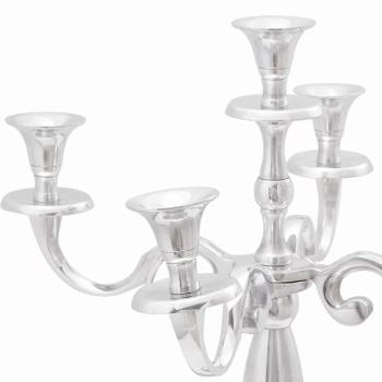 Kerzenhalter Silber 39x39x60 cm Aluminium