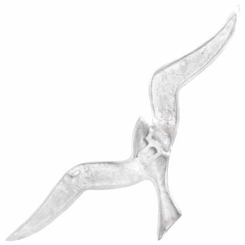 Wandmontierte Möwe 2er Set Silber Aluminium