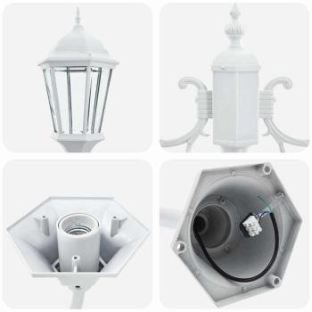 Außenbeleuchtung Weiß Metall Groß Metall Wegbeleuchtung