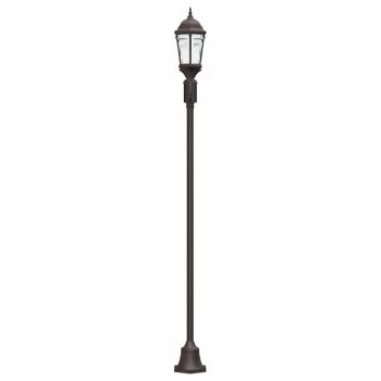 Gartenlichtpfosten 2-Lampe E27 Bronze 220 cm Aluminium